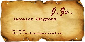 Janovicz Zsigmond névjegykártya