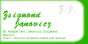 zsigmond janovicz business card